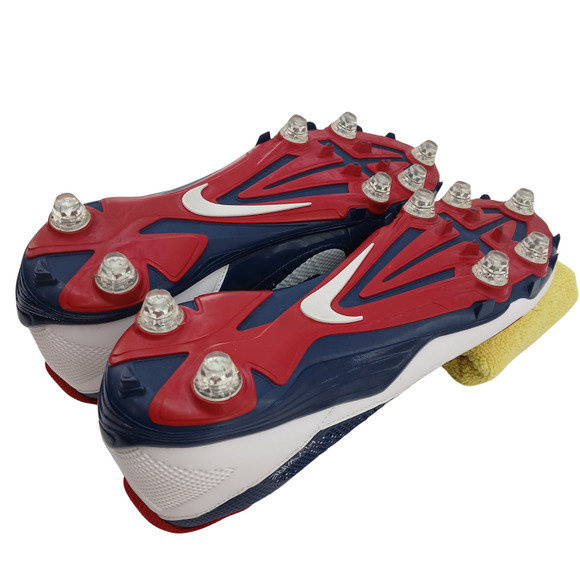 Nike Alpha Pro D Low NFL Football Cleats White/ Blue 622299-413 Houston Texans - Picture 6 of 9